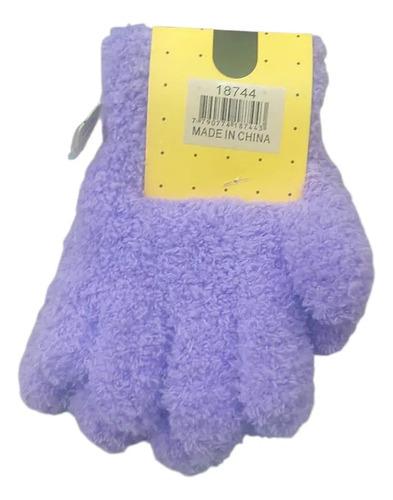 Guantes Abrigados Varios Diseños Infantiles Klub Mode Lila Unico Lana 2