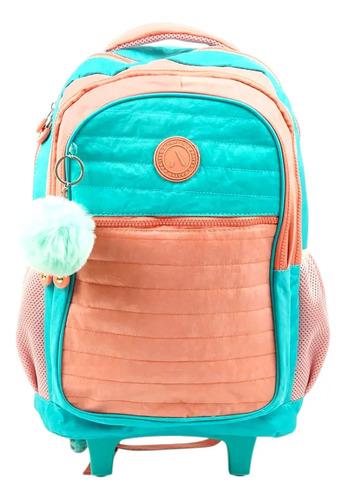 Mochila Carrito Escolar Nena Primaria Impermable Colores