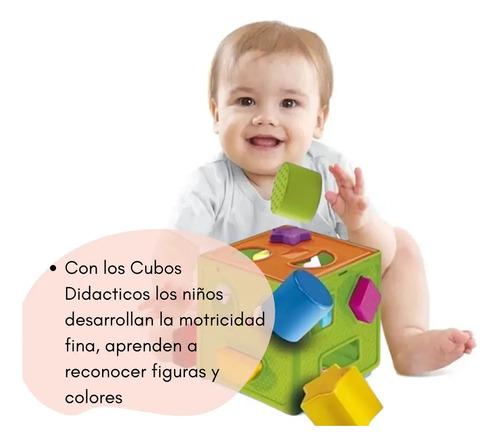 Juguete Cubo Didactico Con Encastres Duravit Primeras Formas Los Niños Desarrollan La Motricidad Fina, Aprenden A Reconocer Formas Y Colores Multicolor 9