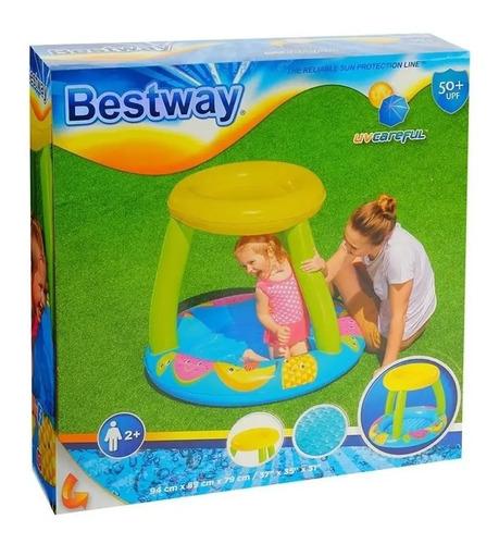 Pileta Pelotero Inflable Para Bebe Mono Selva Con Techo 10