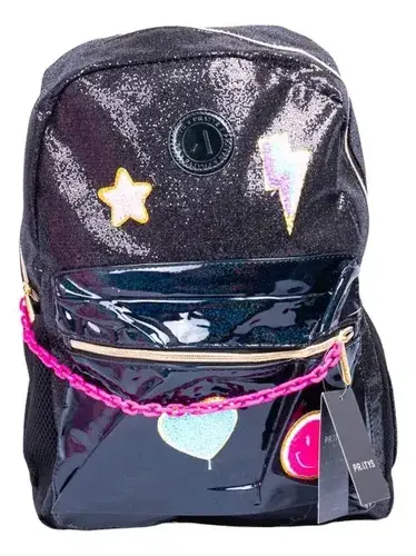 Super Combo Mochila + Cartuchera Glitter Brilla Nena Escolar 14