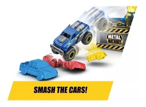 Pista De Autos C/ Lanzador Metal Machines Road + Auto Wheels Azul 5
