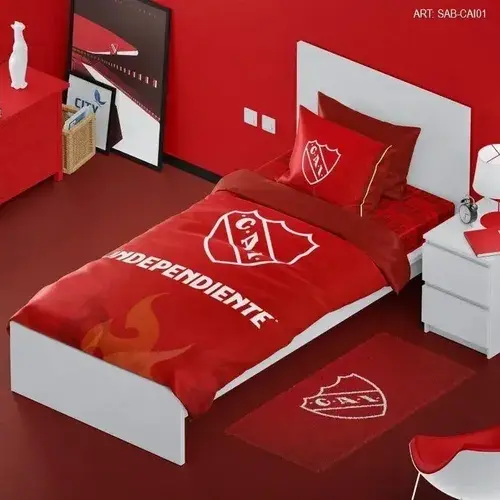 Juego De Sabana De Futbol Independiente Twin Size Licencia Independiente 3