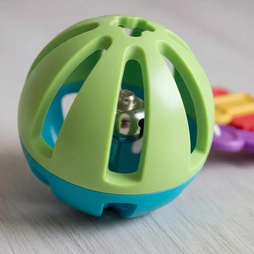 Set Primera Infancia Esfera Con Cascabel Mas Llaves Mordillo Jugar Disfrutar Y Divertirse Para Bebes Mas De 5 Meses Multicolor Sonajero Y Llaves 4