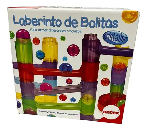 Laberinto De Bolitas Cristalino 3324 Antex Color Negro Multicolor