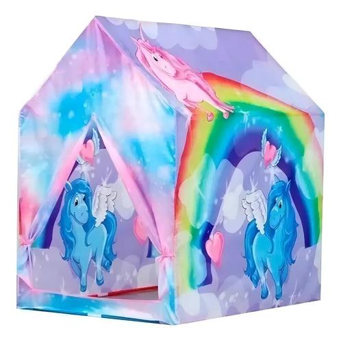 Carpa Infantil Nena Unicornios Arcoiris Poppi 2