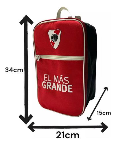 Bolso Botinero River Plate Botines Futbol Neceser Original Rojo 5