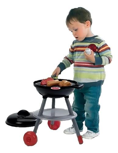 Parrilla De Juguete Con Comidas Y Accesorios Cocina Antex Rojo Y Verde