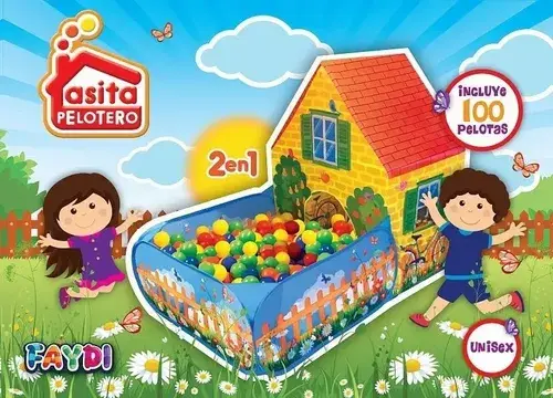 Pelotero Casita Infantil Modelo Granja 100 Pelotas Bebes