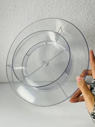 Organizador De Maquillaje Acrílico Transparente Y Giratorio Transparente 5