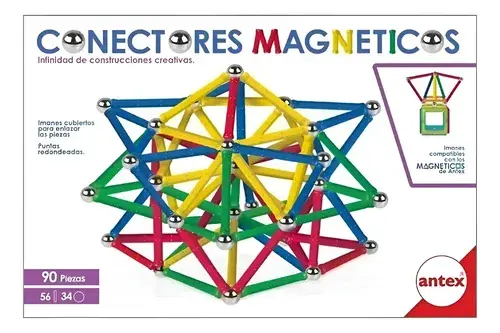 Conectores Magneticos 90 Piezas Puntas Redondeadas Antex 90