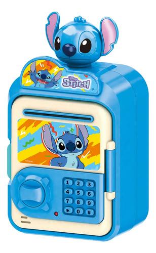 Caja Fuerte De Juguete Stitch Con Alcancía Electrónica Azul