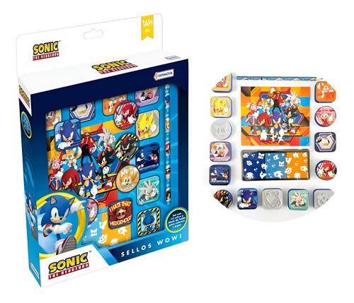 Sellos Wow Sonic Set De Arte Block Para Colorear + Sellitos