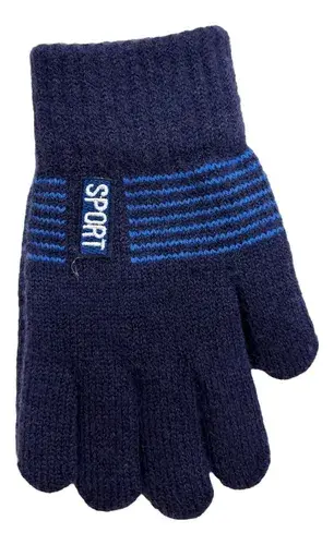 Guantes Infantiles Largos Para Niños Invierno Abrigado Rayas
