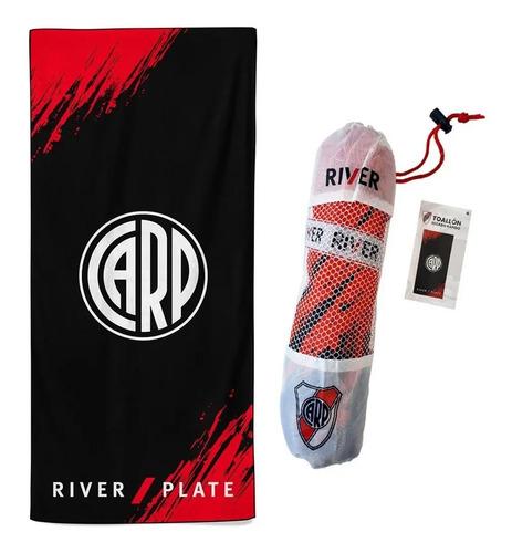 Toallon Secado Rapido Clubes Futbol 70x150 Original + Bolso