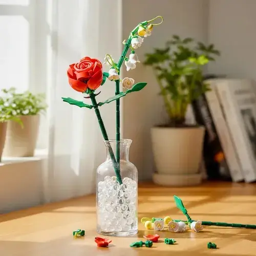 Flor Rosa Bloques Para Armar Zuru Max 204 Piezas Adorno Deco 204 Rosa Y Muguete