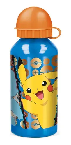 Botella Aluminio Stor 400ml Pokémon Negra Térmica Antigoteo Infantil Negro