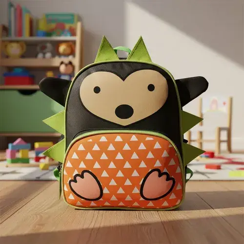 Mochila Jardin Infantil Niños Diseño Animales Puercoespin Puercoespín Joaquín Rayas
