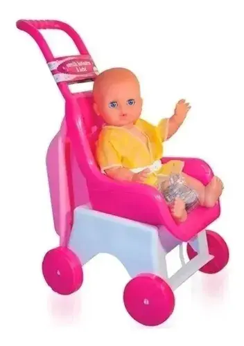Set Carrito Con Bañadera Y Bebote Accesorios Original Antex