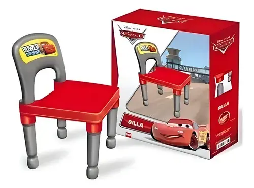 Silla Infantil Cars Disney Para Niños Diseño Automóviles Rojo