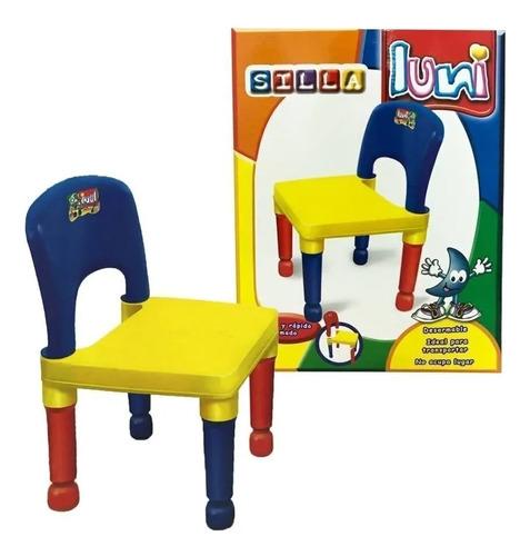 Silla Luni Desarmable Multicolor Armado Facil Luna Plast Multicolor Surtido