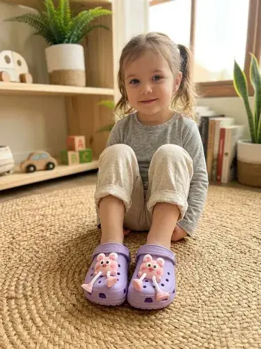 Sandalias De Goma De Verano Para Niños Conejito Violeta Sandalias Verano De Goma Con Conejito Violeta 26