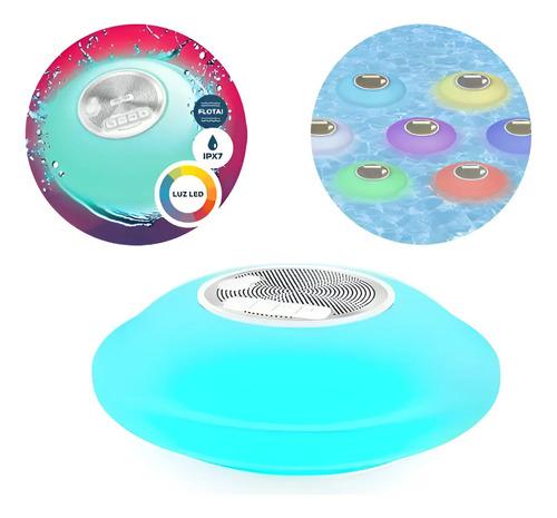 Parlante Luz Led Sumergible Pileta Bluetooth A Prueba D Agua Blanco