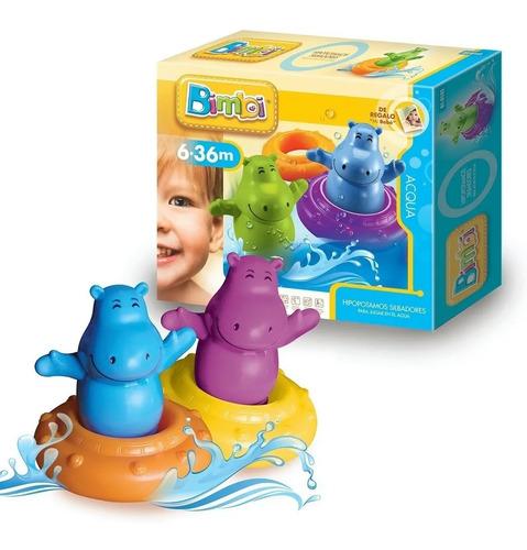 Bimbi 2 Hipopótamos Silbadores Para Bebes Jugar En El Agua Multicolor