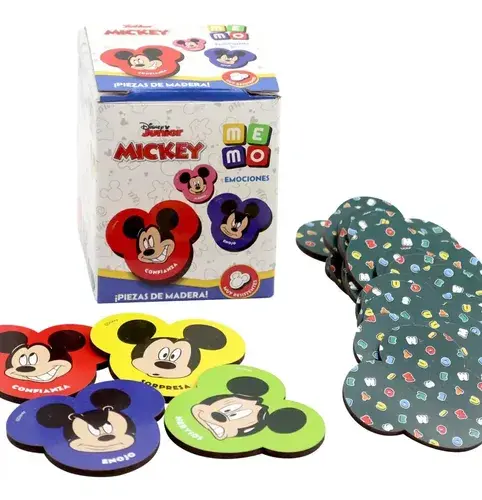 Juego De Memoria Me-mo Mickey Mouse Disney Piezas De Madera