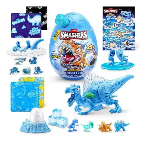 Smashers Dino Ice Age Huevo Con Luz Sonido 26 Sorpresas Zuru