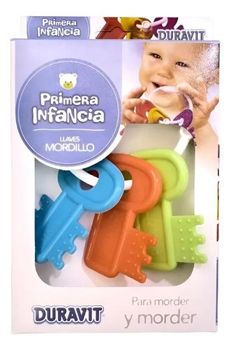 Llaves Mordillo 3 Colores Para Bebe 2 Meses Pastel Liso