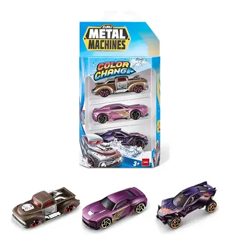Autitos Metal Machine Color Change Pack X3 Auto Cambia Color Color Change Multicolor