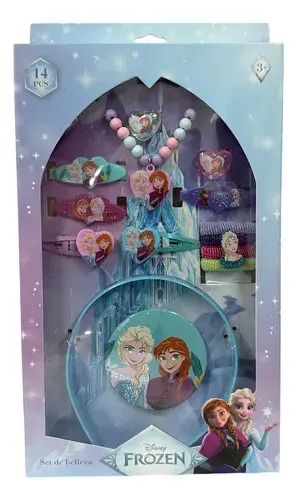 Set De Belleza Frozen Sebigus 3 Años 14 Piezas Accesorios Pelo