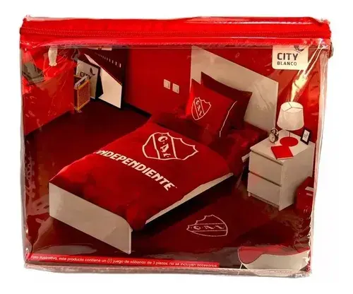 Juego De Sabana De Futbol Independiente Twin Size Licencia Independiente Cai