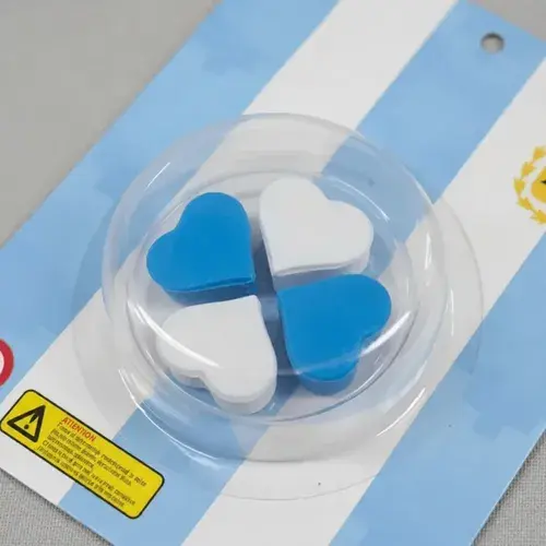 Pinturas De Cara Argentina Corazon Colores Celeste Blanco