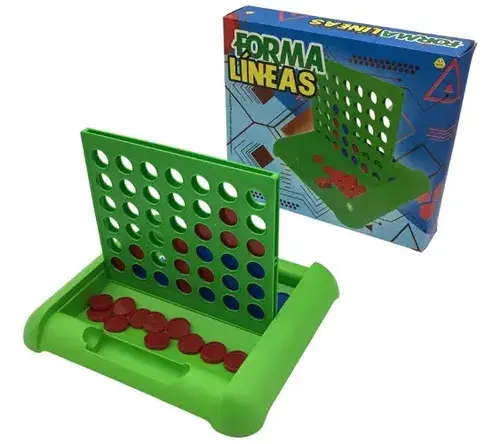 Juego De Estrategia Yuyu Forma Lineas Clasica Con Tablero Y Fichas