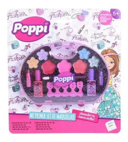 Set De Maquillaje Poppi 5660 Hipoalergénico 14 Piezas +5 Años