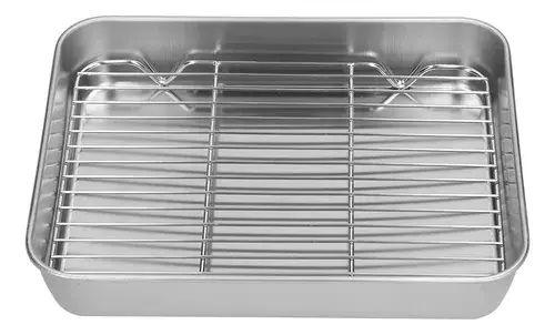 Bandeja Asar Rejilla Acero Inox Horno Parrilla 26x21cm