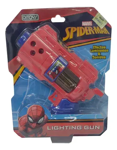 Pistola Juguete Spiderman Ditoys Lighting Gun Con Luces Sonido Rojo