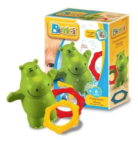 Hipopótamo Silbador Juguete Para El Agua Bebe Bimbi 01-0114 Multicolor