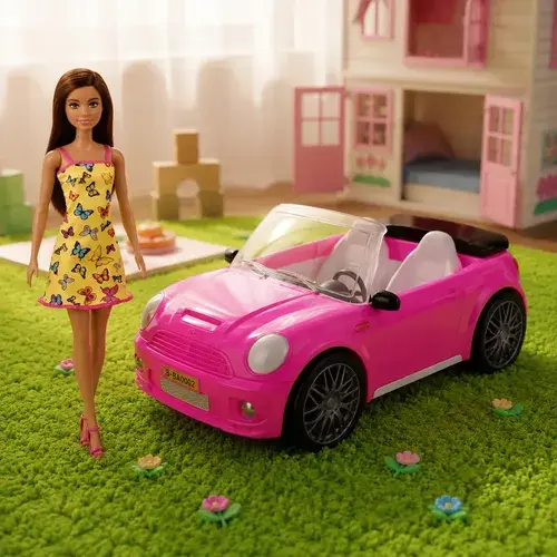 Combo Auto Fashion De Barbie + Muñeca 30 Cm Original Mattel