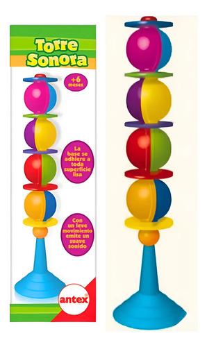 Torre Sonora Musical Antex Juego Globo Sonido Bebe Sonajero Multicolor Torre