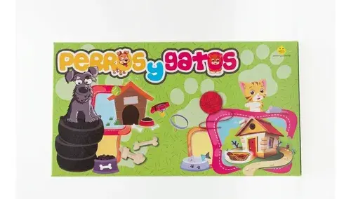 Juego De Mesa Perros Y Gatos Infantil De 2 A 5 Jugadores