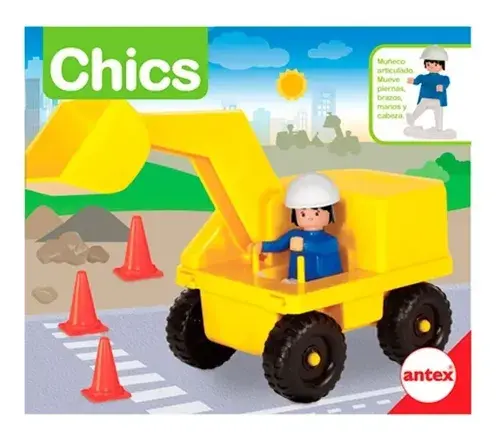 Vehiculos Chics Con Muñeco Volcador Topadora Grua Antex
