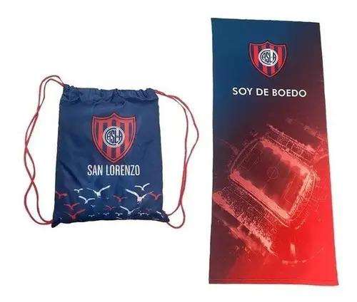 Toallon Futbol Microfibra 70x150 Y Mochila San Lorenzo