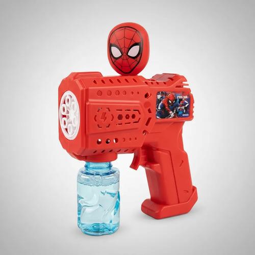 Burbujero Con Luces Spiderman Hombre Araña Pistola Burbujas Spider Man