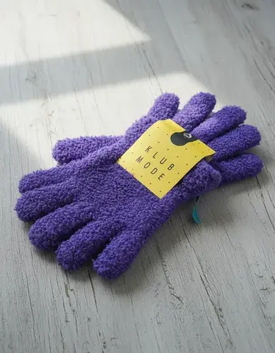 Guantes Abrigados Varios Diseños Infantiles Klub Mode Violeta Unico Lana