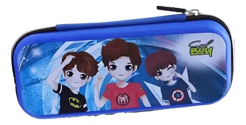 Cartuchera Dibujos Super Heroes Dinosa Niños Escuela Colegio