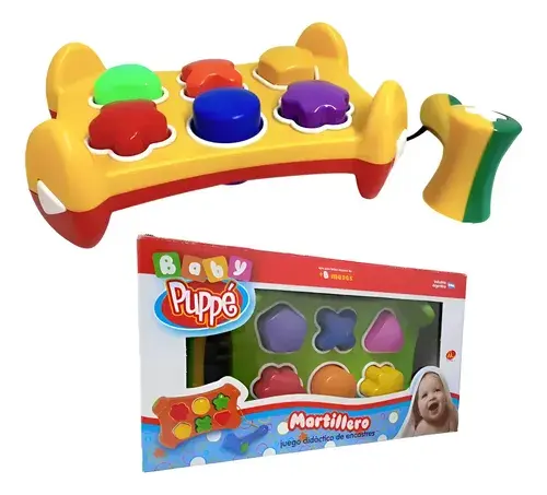 Juego Didactico De Encastres Martillero Con Formitas