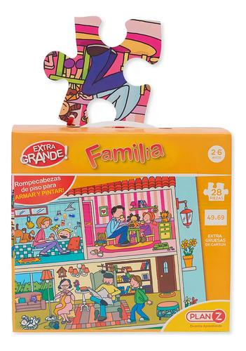 Juguete Rompecabezas 28 Piezas Grandes Motivo La Familia Puzzle Para Colorear Aumenta Creatividad Educación Segura Juegos Infantiles Niños Divertido Material Resistente Colores Llamativos Marca Plan Z